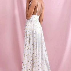 Jessica Bara Caleb V Neck Polka Dot Maxi Dress Summer Lovin'