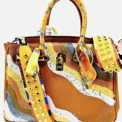 Accessories Anca Barbu Handpainted Geode Handbag