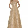 The Event Shop Colors Dress Sequin A Line Lace Up Back Gown
