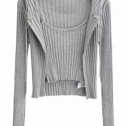 Tops Jessica Bara Carmella Knitted Two Piece Cardigan And Tank Top