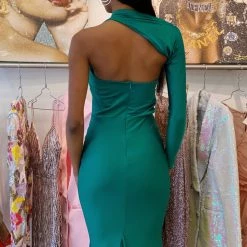 Jessica Bara Soma One Shoulder Bodycon Gown