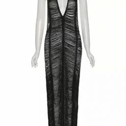 Jessica Bara Silvia Halter Neck Maxi Cover Up Influencer Style