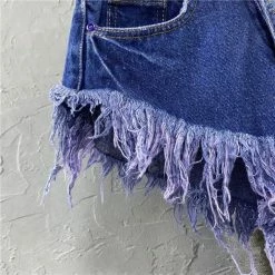 Jessica Bara Tanner Distressed Denim Mini Shorts