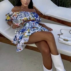 Jessica Bara Margarita Printed Button Two Piece Set Influencer Style