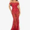 Terani Couture Terani Sheer Mermaid Prom Gown Appliqued With Sultry Lace