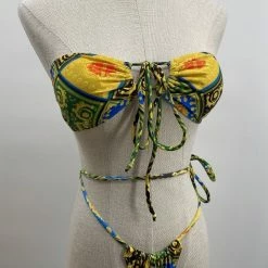 Cindy Prado Jessica Bara Stephano Printed Strappy Bikini Set