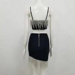 Jessica Bara Whitney Diamond Fringe Two Piece Set