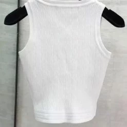 Reve Doll Essentials Jessica Bara Klaudia Gold Button Crop Top