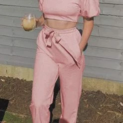 Jessica Bara Johanna Crop Top And Jogger Two Piece Set Reve Doll Essentials