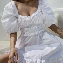 Jessica Bara Colson Puff Sleeve Mini Dress Summer Lovin'