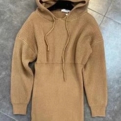 Jessica Bara Rachel Hood Knitted Mini Dress