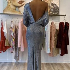 Influencer Style Jessica Bara Amanie Long Sleeve 3 Way Glitter Gown