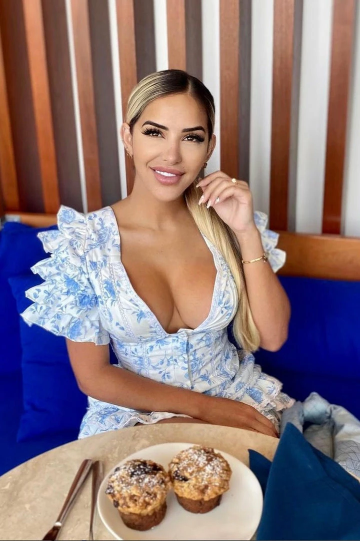 Influencer Style Jessica Bara Cooper Short Sleeve Ruffle Mini Dress