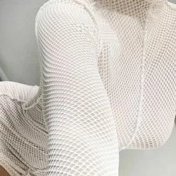 Influencer Style Jessica Bara Kari Long Sleeve Mesh Mini Dress