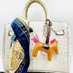Summer Lovin' Anca Barbu Handpainted Too Glam Croc Handbag