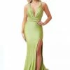 The Event Shop Atria Back Tie Deep V Gown