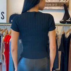 Jessica Bara Larisa Button Short Sleeve Top Reve Doll Essentials