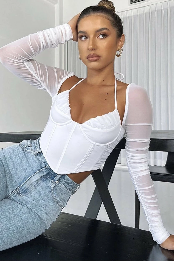 Jessica Bara Karlee Long Sleeve Corset Top Reve Doll Essentials