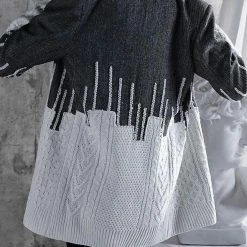 Jessica Bara Reina Patchwork Knit Oversized Blazer