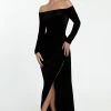 Nicole Bakti Off The Shoulder Slit Gown The Event Shop