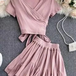 Jessica Bara Clarabel Crop Top And Skirt Two Piece Set Reve Doll Essentials