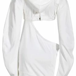 Jessica Bara Ross Cut Out Hooded Sweatshirt Tops