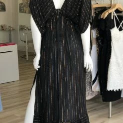 Summer Lovin' America And Beyond Metallic Striped Kimono