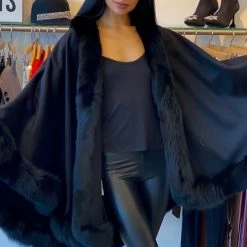 Luigi Fur Trimmed Cape