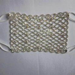 Accessories Nicki Rhinestone Scalloped Face Masks