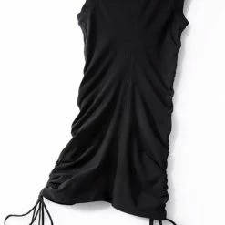 Reve Doll Essentials Jessica Bara Juelz High Neck Ruched Bodycon Dress