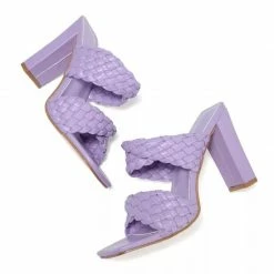Reve Doll Essentials Jessica Bara Ellis Woven Faux Leather Heels