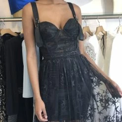 Jessica Bara Barbara Star Mesh Gown Influencer Style