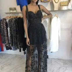 Jessica Bara Barbara Star Mesh Gown Influencer Style