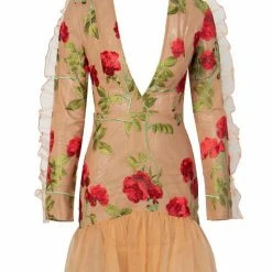 Dresses Jessica Bara Maricela Long Sleeve Floral Mini Dress