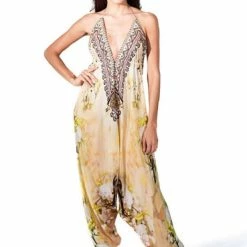 Summer Lovin' Shahida Parides Cherry Blossom Print Harem Jumpsuit