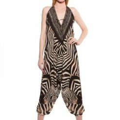 Shahida Parides Zebra Print Harem Jumpsuit