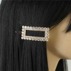 ReveBoutique Debbie Rhinestone Rectangular Hair Pin