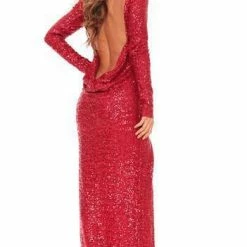 Leiluna Collection Long Classic Backless Dress With Sequins The Event Shop