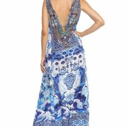 Dresses Shahida Parides Blue Chinoiserie Maxi Dress