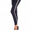 Vie Sauvage Crystal Embellished Side Leggings