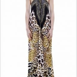 Shahida Parides 3 Way Leopard Print Long Dress