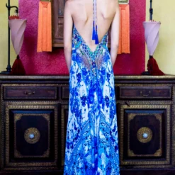 Shahida Parides Chinoserie Plunge Dress Dresses