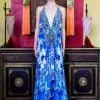 Shahida Parides Chinoserie Plunge Dress Dresses