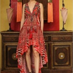 Shahida Parides High Low Safari Print Dress