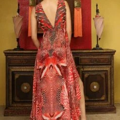 Shahida Parides High Low Safari Print Dress