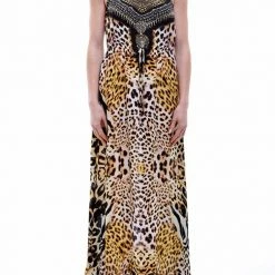 Shahida Parides Leopard Cami Long Dress Dresses
