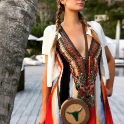 Dresses Shahida Parides Poinsettia Stripes Dress