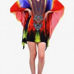 Dresses Shahida Parides Printed Kaftan Tunic Short Dress