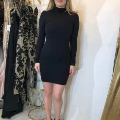 Leiluna Collection Leiluna Stretch Turtleneck Dress Influencer Style