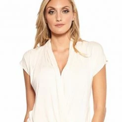 724 Cap Sleeve Cross Over Top Reve Doll Essentials